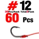 Hook size 12  60Pcs