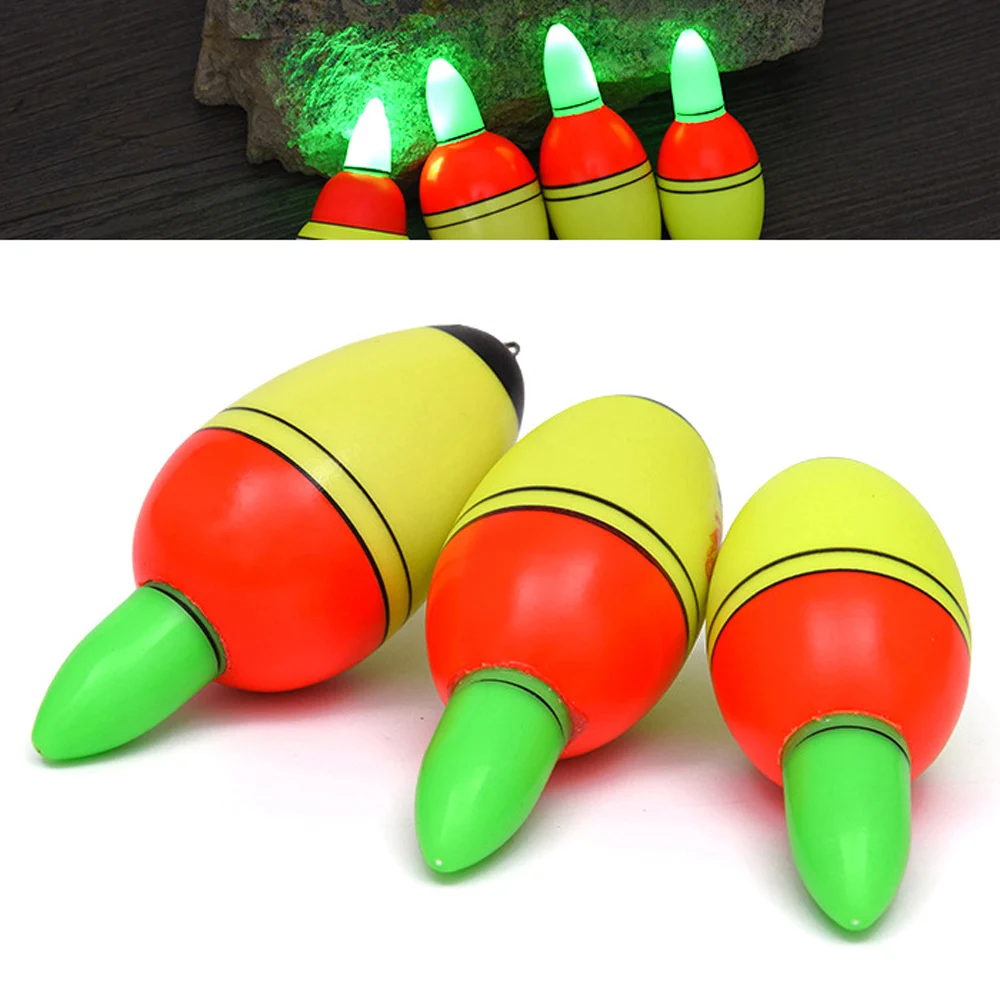 Flotador de pesca luminoso de espuma Led, 10 piezas, 20/30/40G, palo de luz Bobber, boya electrónica brillante, juego de flotadores de pesca nocturna en mar - imagen 3