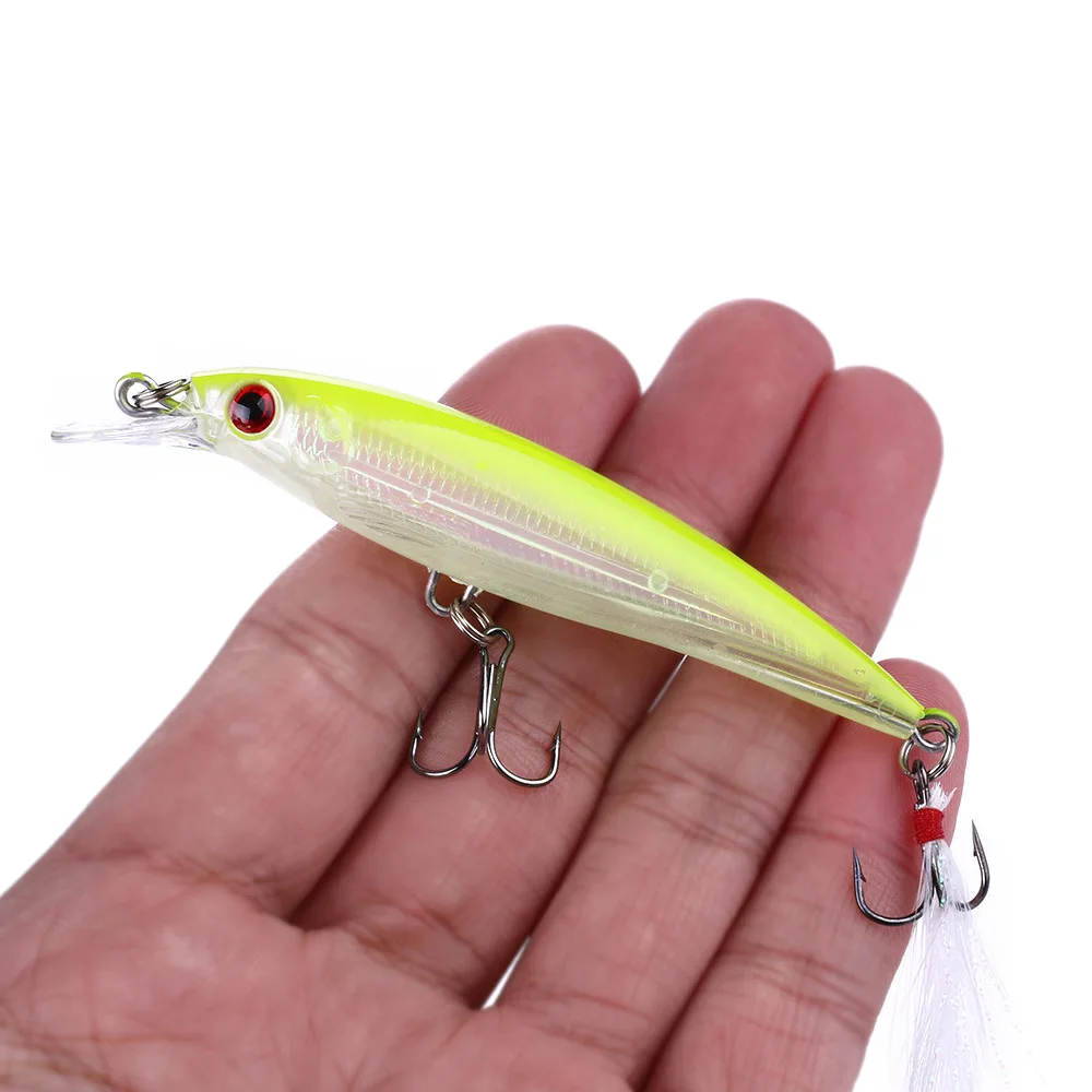 1 Uds. Señuelo de Pesca de pececillo láser 9CM 8G anzuelos de Pesca aparejos Wobbler Crankbait Artificial Japón cebo duro cebo de natación
