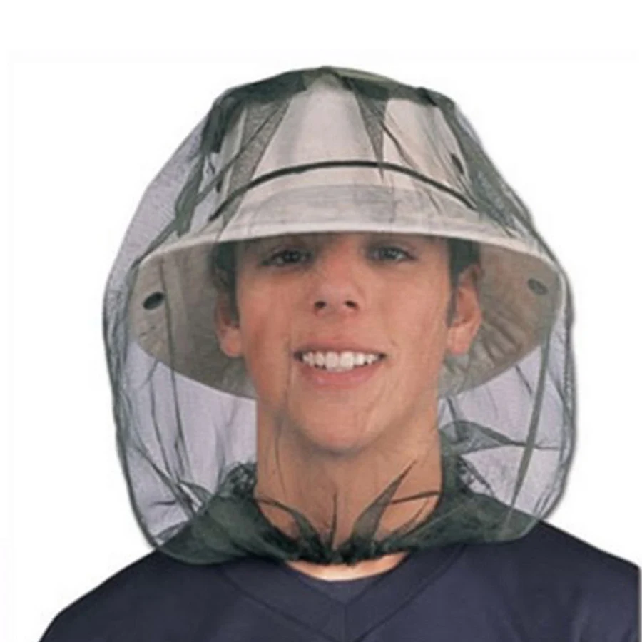 Gorro de malla para viajes, Protector facial de red para acampada, sombrero de pesca al aire libre, mosquitos e insectos - imagen 3