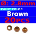 20pcs brown 2.8