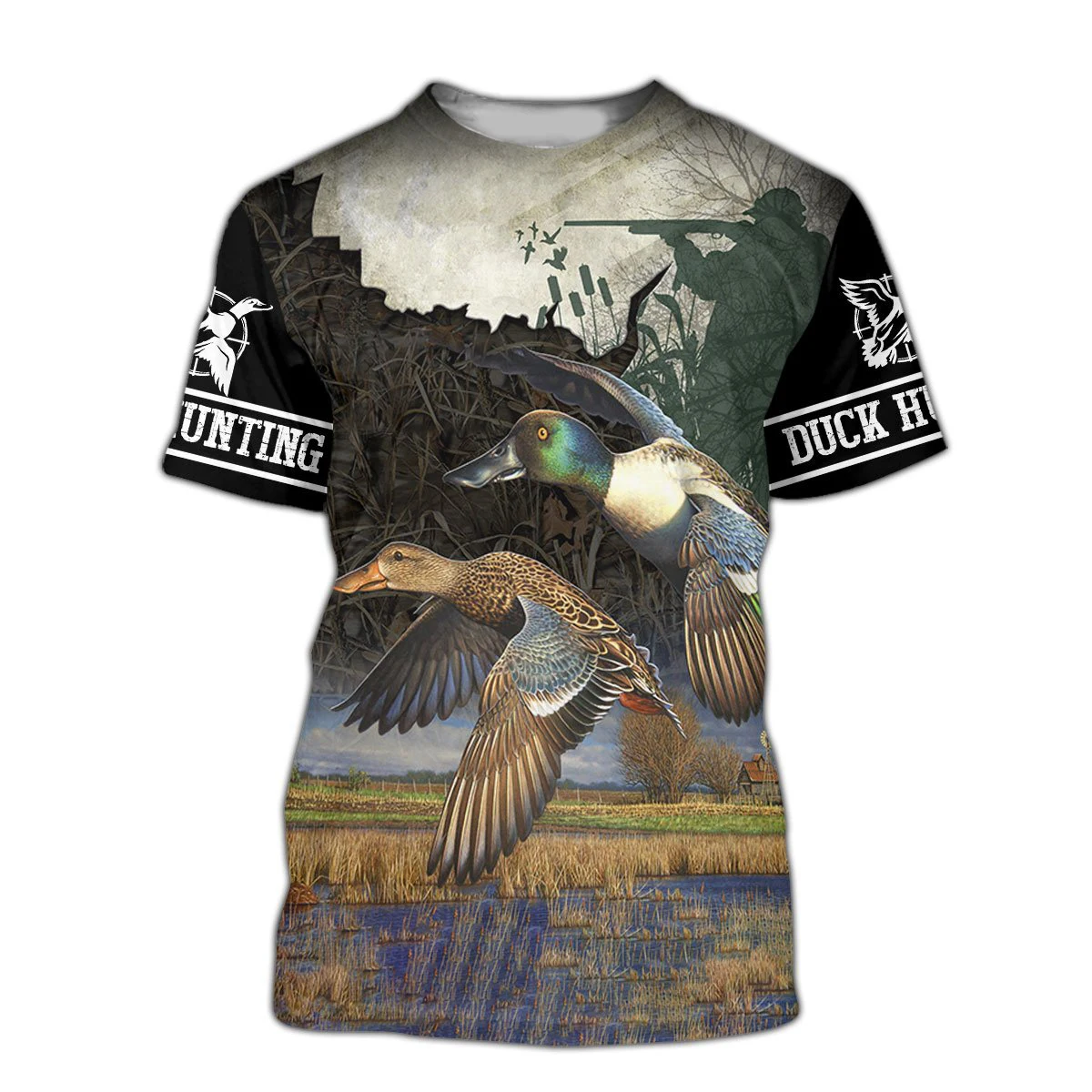 2025 camiseta de moda de verano para hombre, camiseta de manga corta Unisex con estampado 3D de caza de pato, camisetas informales, 16 estilos TX241 - imagen 2