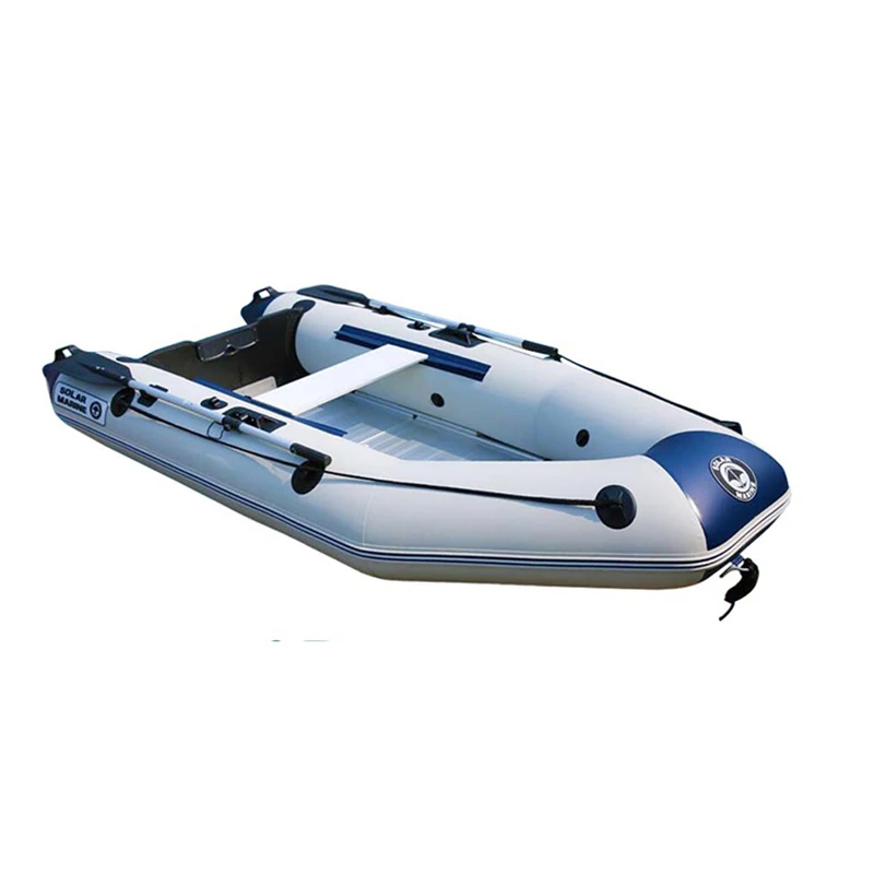 Solarmarine-Bote de asalto plegable de PVC para 4 personas, bote inflable de suelo de aluminio con velocidad aprobada por la CE, para Rafting, Kayak de rescate, botes de remos - imagen 5