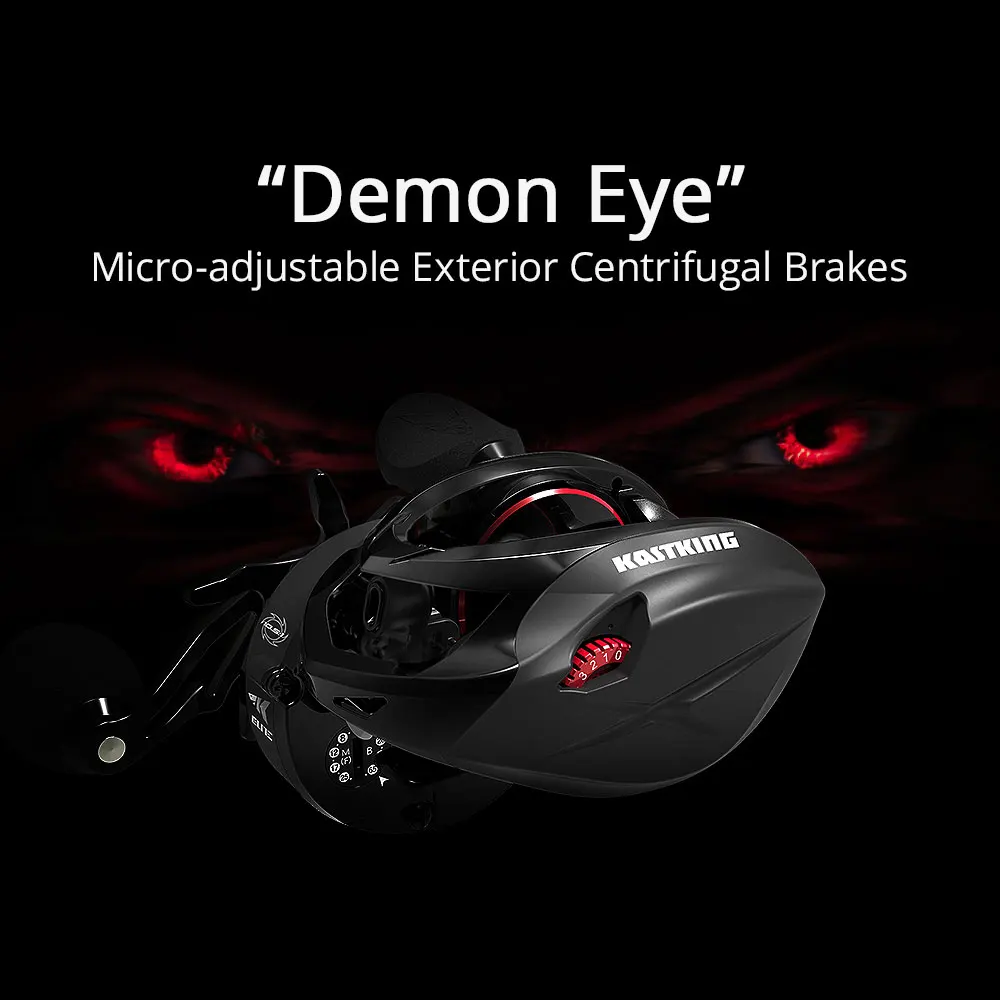 Carrete de pesca KastKing Speed Demon Elite Baitcasting, relación de engranaje 10,5:1, 10 + 1 rodamientos de bolas, carretes de fibra de carbono de arrastre máximo de 8,1 KG - imagen 3