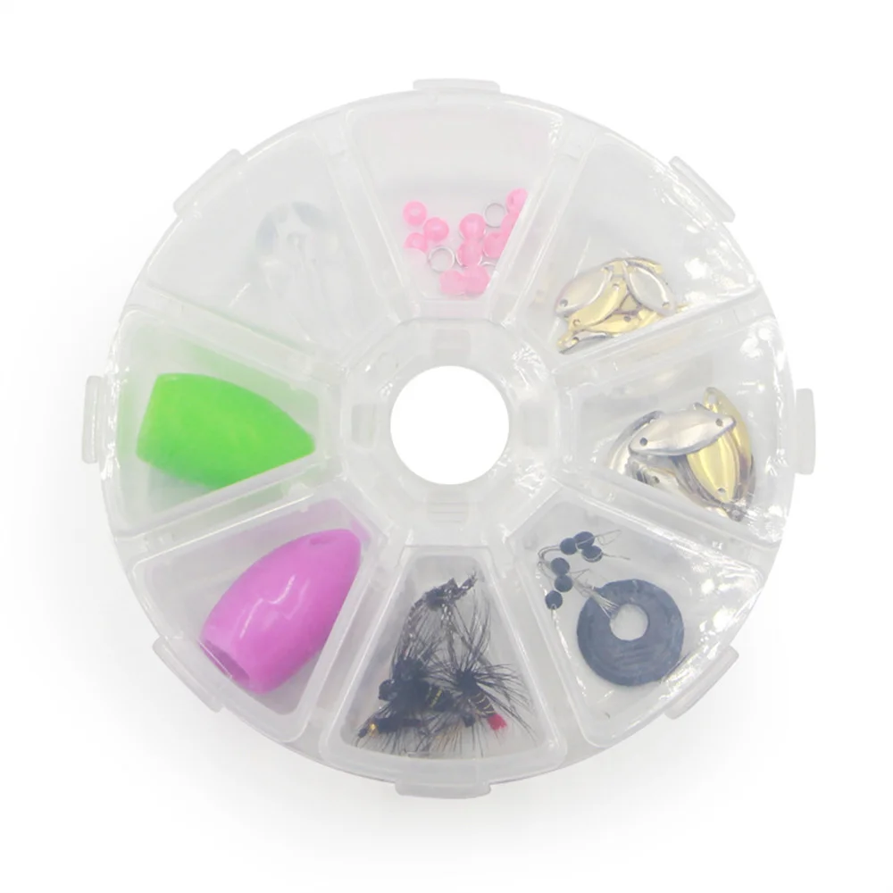 Juego de señuelos de pesca con mosca, Kit de accesorios, Spinner de plomo, aparejos de línea, grupo giratorio, anzuelo, cebo Artificial, trucha, Mini moscas duras - imagen 4