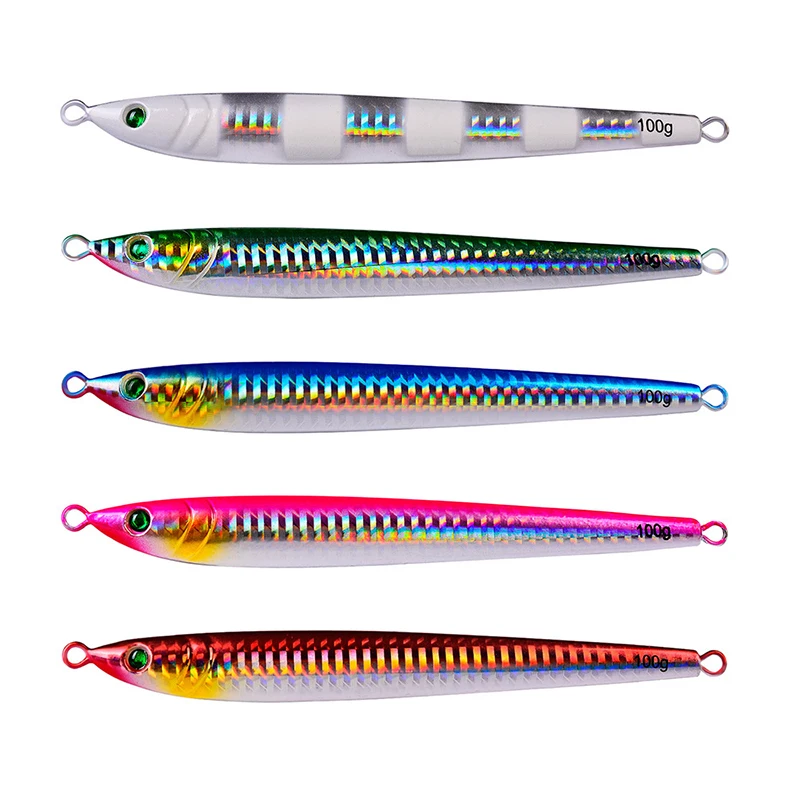 Señuelos de pesca de lubina con plantilla de Metal, aparejos de pesca, cebo de agua salada, 7-21g, señuelo de Jigging lento, cebos artificiales duros, arrastre de atún sin gancho - imagen 2