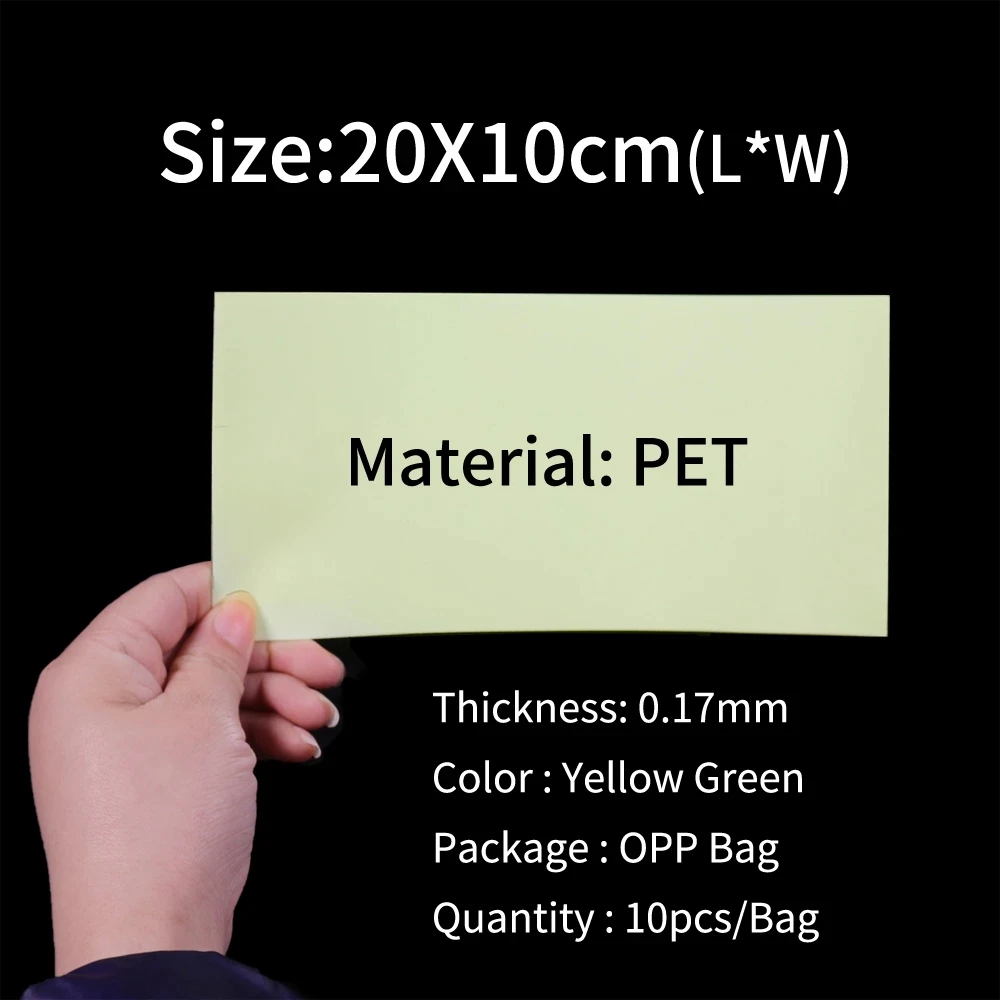 Pegatinas luminosas para Señuelos de Pesca, Material adhesivo de Metal duro para pesca en el mar, 20x10cm, 10 piezas - imagen 2