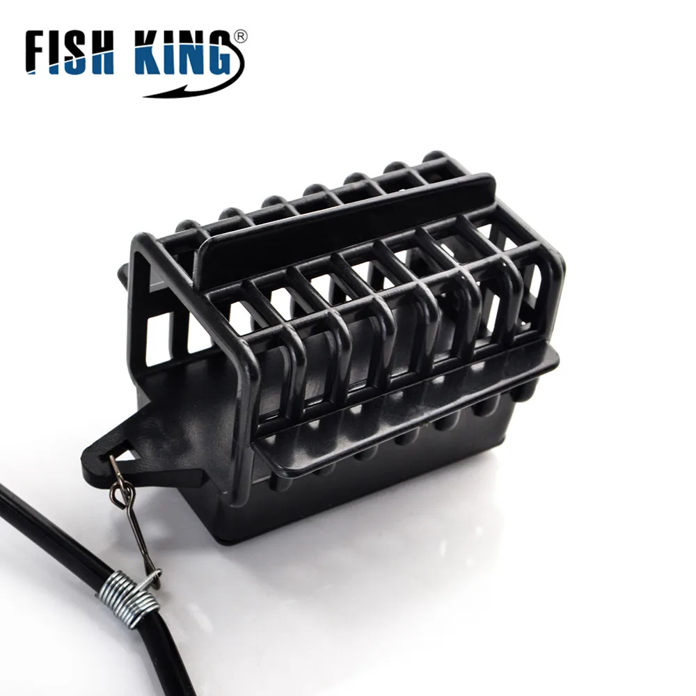 FISH KING-comedero de 20-80g, dos ganchos de longitud, 48cm, jaula de cebo para pesca de carpa, plomada giratoria con línea de anzuelos para aparejos de pesca - imagen 2