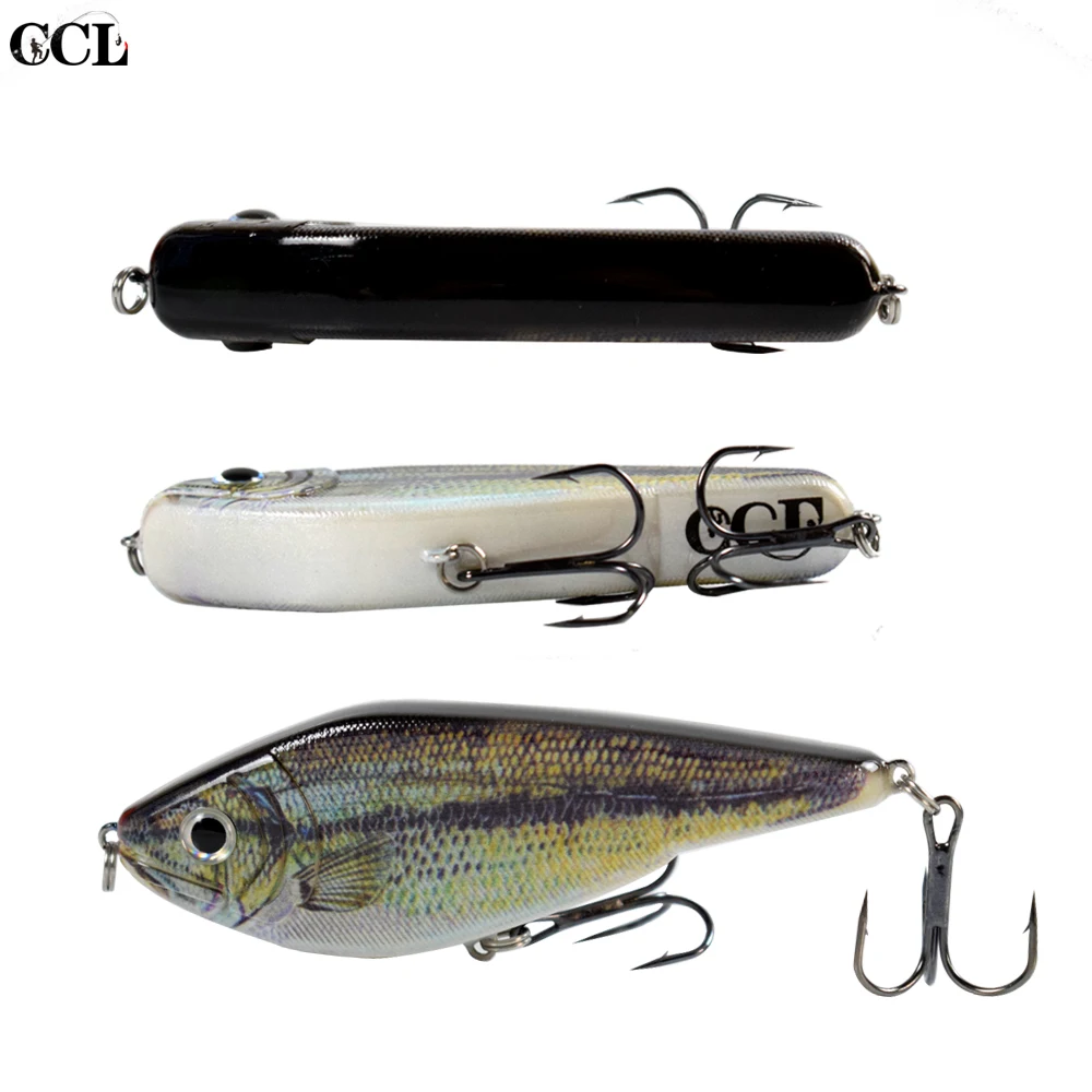 CCLTBA-Señuelos de Pesca de lubina, cebo de plástico duro, cuerpo de 90mm y 26g, Jerkbait Swimbait, suspensión de Lucio, Musky - imagen 4