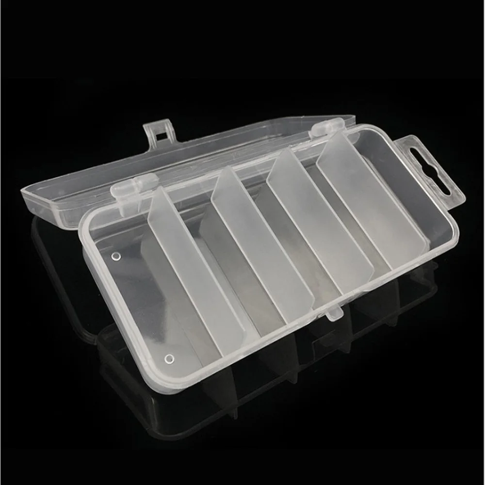 Caja de almacenamiento de plástico transparente para Señuelos de Pesca, anzuelo, cuchara, anzuelo, contenedor de joyería, cajas de aparejos de pescado, 1 ud. - imagen 2
