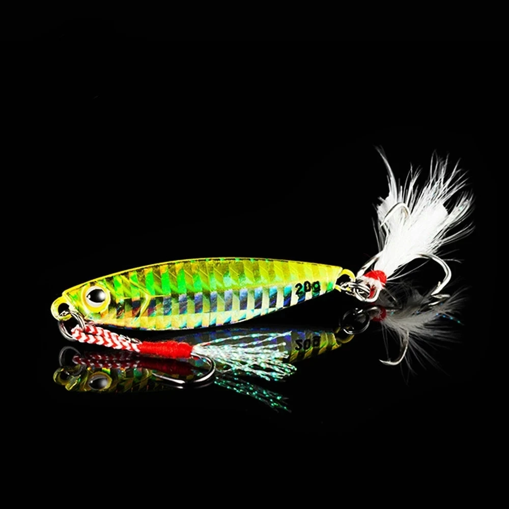 Caliente nuevo 10g 15g 20g 30g pesca jigging señuelo cuchara spinnerbait cebo de metal lubina atún señuelos jig minnow aparejos de pesca - imagen 5