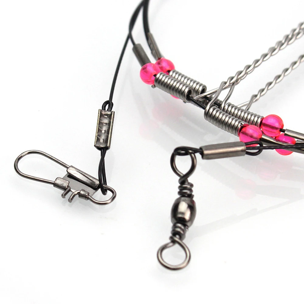 Anzuelos antibobinado de 88cm y 93cm, cuerda giratoria de línea de pesca marina, anzuelos de pesca con guía de acero de 0,6 MM, soporte de equilibrio - imagen 5