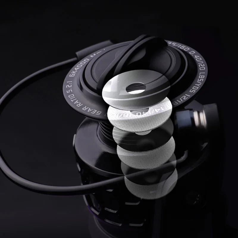 LINNHUE-carrete de pesca GK1000-7000 5,2: 1, carrete de Metal, mango de cuerpo, arrastre máximo de 8KG, accesorios de pesca - imagen 3