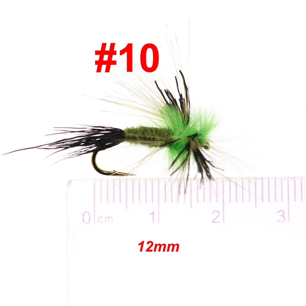 Wifreo-Spinner de pesca con mosca, 6 unidades, moscas Mayfly Spinners para pesca de trucha, 10 moscas secas, señuelo de pesca - imagen 3