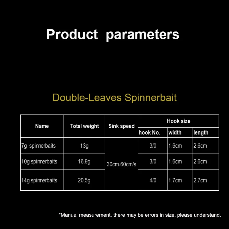 WATER SNIPER Topwater señuelo de pesca Spinnerbait, 14g, 10g, 7g, cuchara de lentejuelas de doble hoja, cabeza de plantilla de Metal, cebos de pesca de goma Skrit - imagen 4