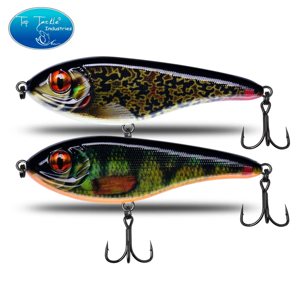 Jerk cebo con cola suave señuelo de pesca para Lucio 105mm 32g CFLURE Muskie Pike Big VIB señuelo de pesca cebo duro Jerk 8 colores - imagen 5