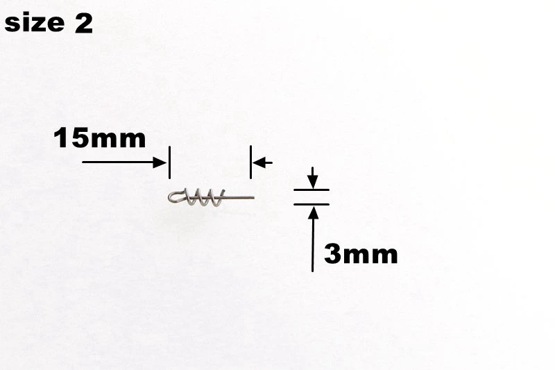 ACE HAWK-conector de cebo de pesca suave, señuelo de gusanos, Pin de bloqueo de resorte a aguja de pestillo fijo, accesorios de Señuelos de Pesca suaves, 20 unidades por lote - imagen 5