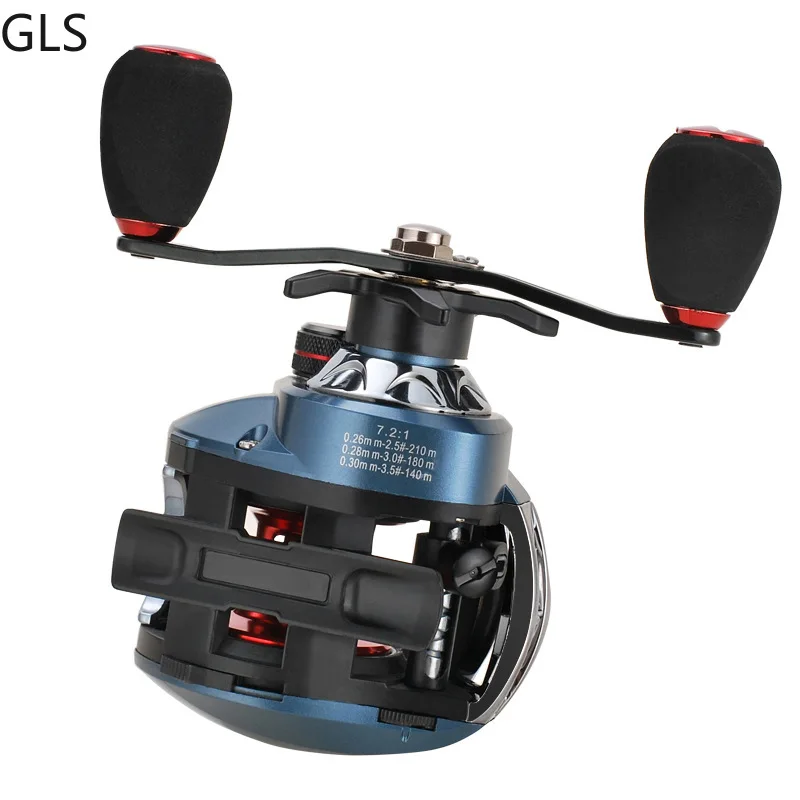 Carrete de Baitcasting para mano izquierda y derecha, ratio de engranaje 7,2: 1, rodamientos 17 + 1, freno magnético, alta calidad, nuevo - imagen 5