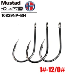 Mustad Noruega Origen para pesca en el mar Jig Hook cebos arenque esturión anzuelos de pesca, 6-12/0 # ,10829NP-BN