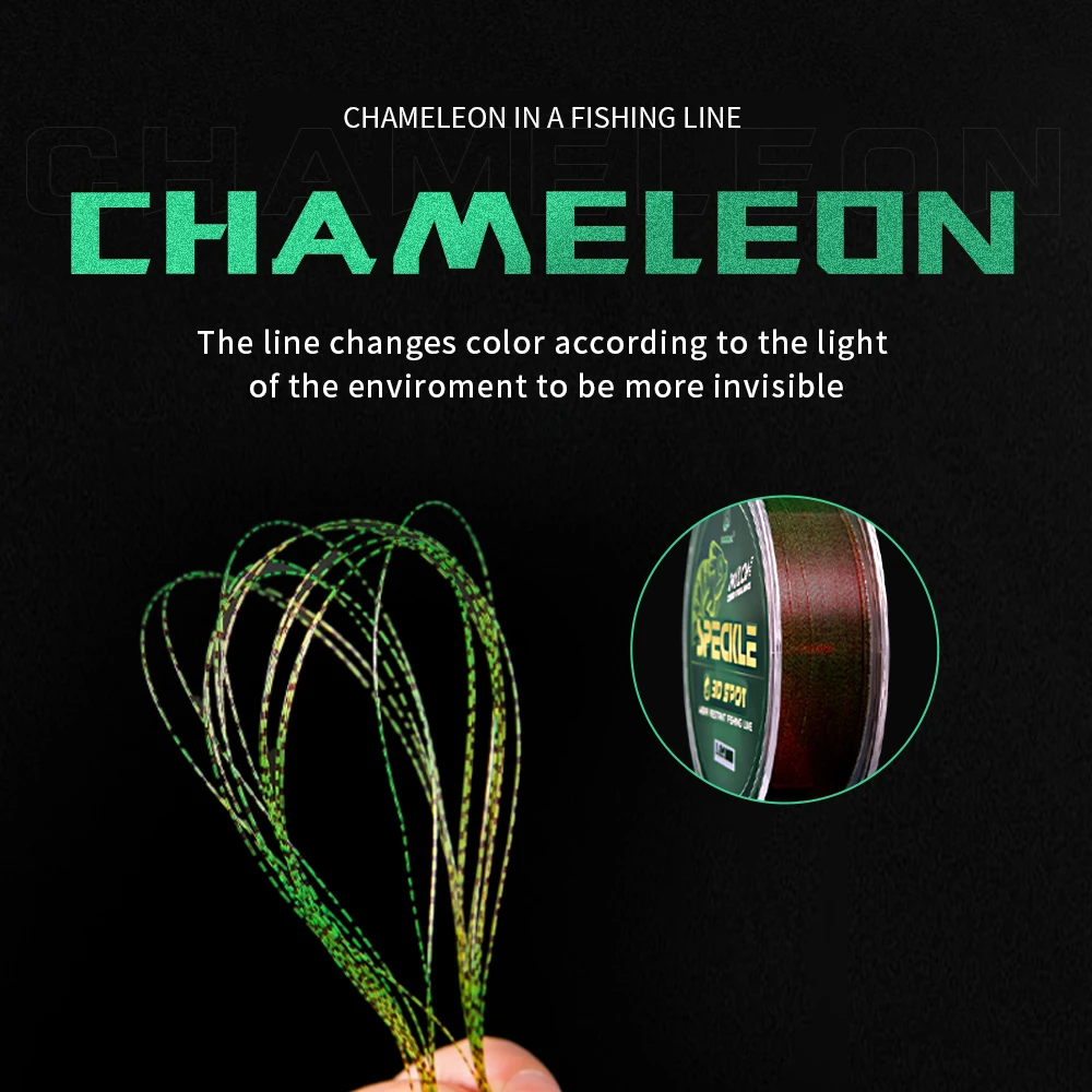 SOLOKING 100M/500M Invisible Nylon Fishing line Speckle Carp Fishing Line Invisible In Water 5lb-27lb Super Strong Nylon Line - imagen 5