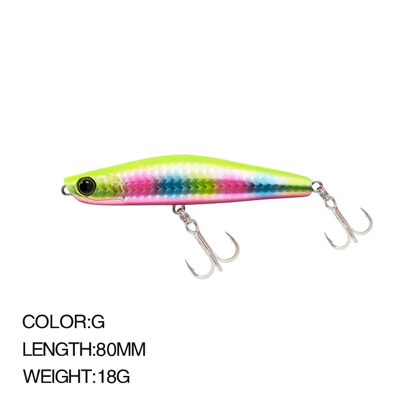 Señuelo de pesca de lápiz que se hunde 80mm/18g, accesorios de pesca, anzuelos artificiales, artículos de cebo, Jerkbait, Woblers, lucios, peces de carpa - imagen 5