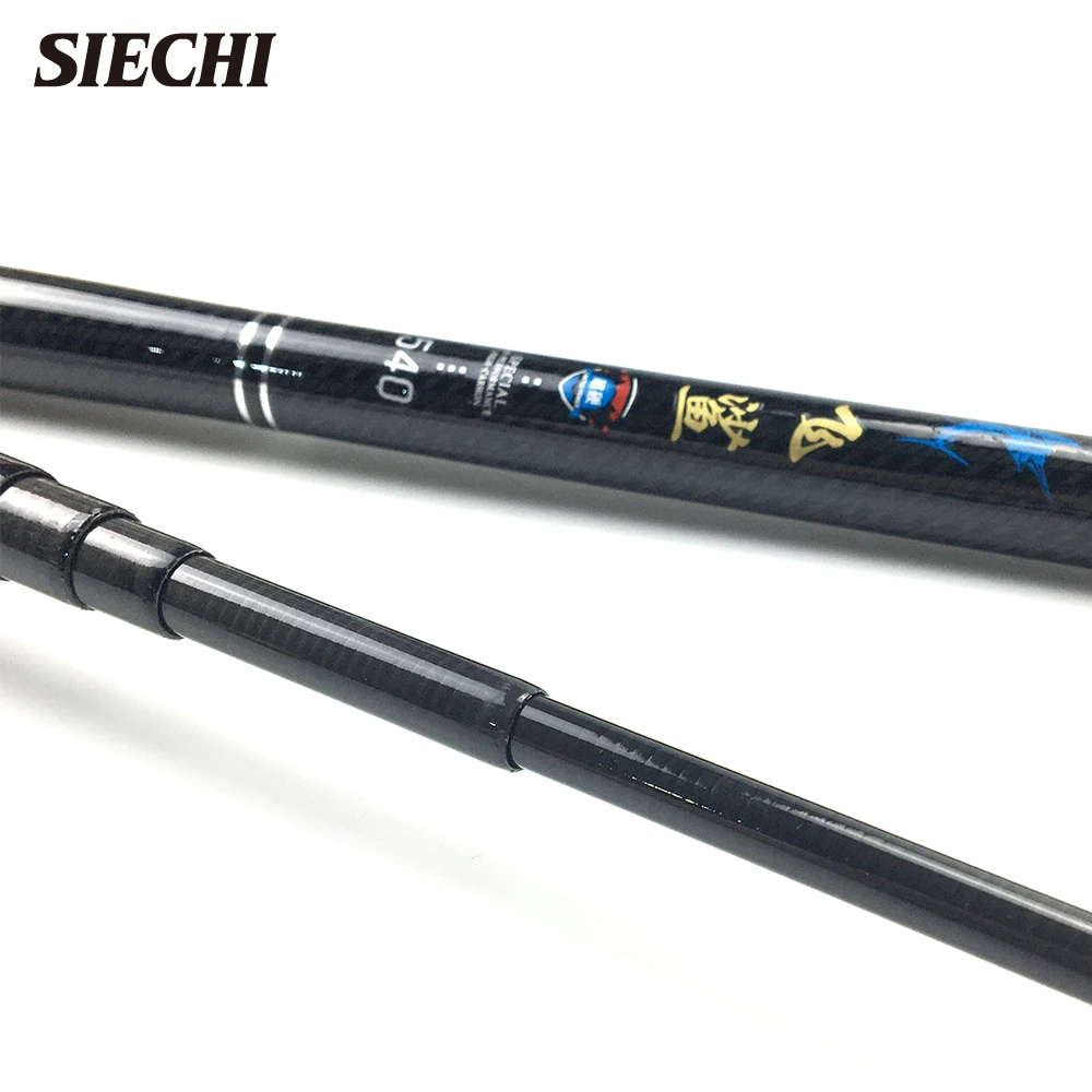 SIECHI-caña de pescar telescópica de fibra de carbono, ultraligera, alimentador de carpa, Tenkara 3,6-7,2 m - imagen 4