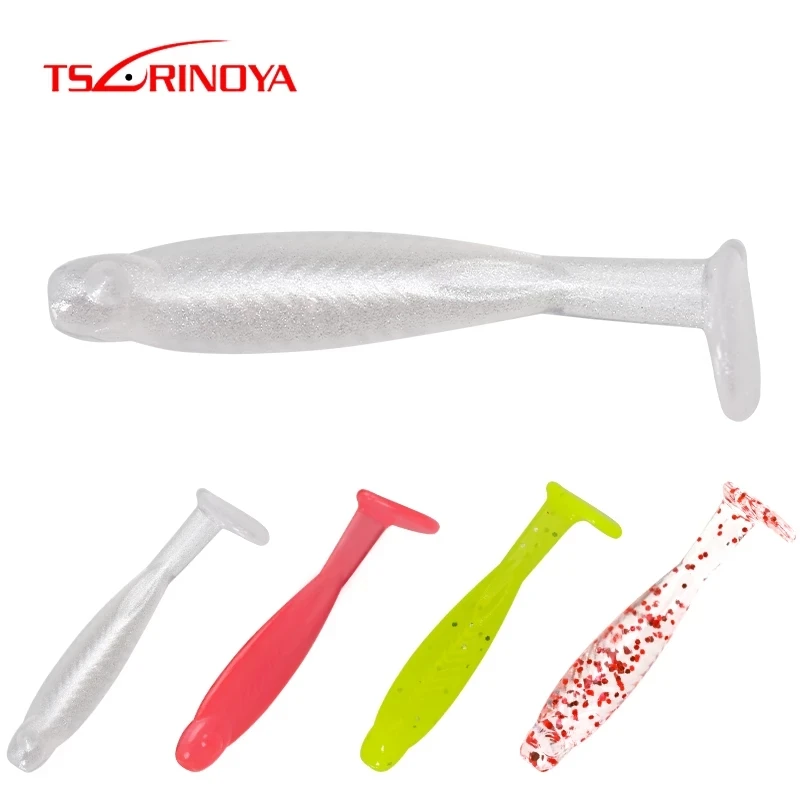 TSURINOYA-señuelo de pesca TR, 0,2g, 30mm, 10 piezas, AJING t-tail, señuelo suave, Rockfish Ocean Rock, cebo de Lucio Artificial luminoso - imagen 2