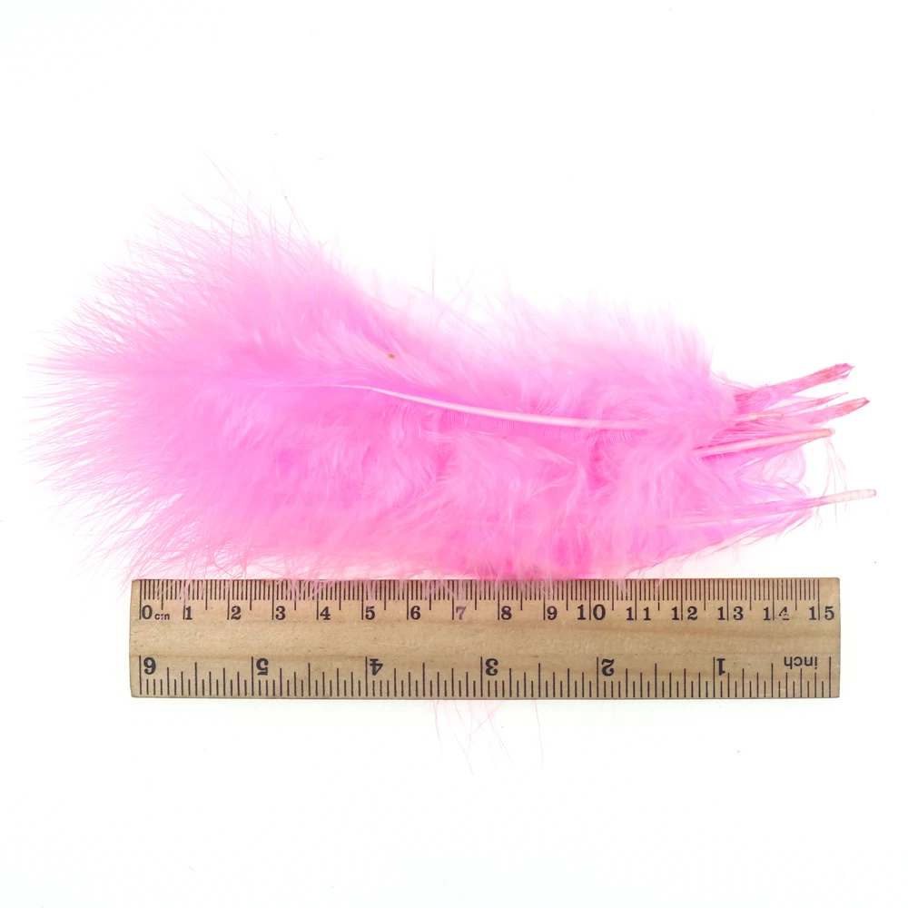 Marabú de plumas de pavo de colores, de 100 piezas pluma de marabú, Material para atar moscas, cebo - imagen 3