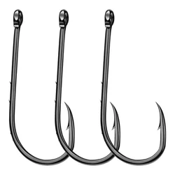 Anzuelo circle hook vástago largo para gusano de mar resistente