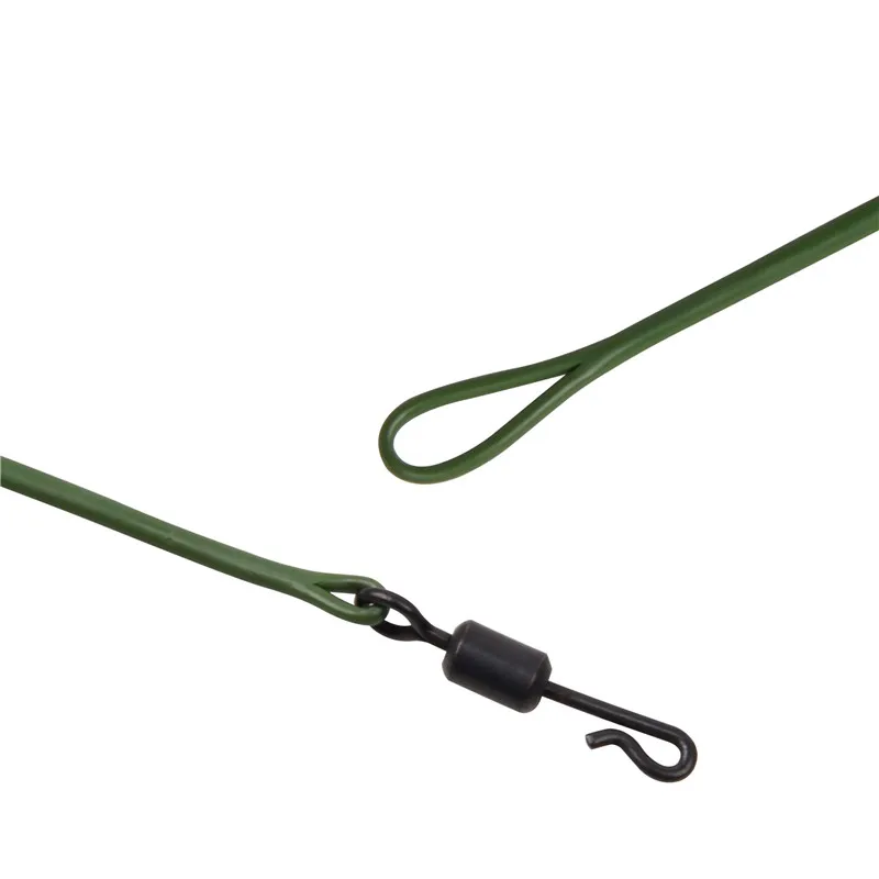 Líder de pesca de carpa, líder de alambre de hundimiento, aparejo de carpa con clip de plomo, eslabones de cambio rápido, longitud de 1M, 3 piezas, 80lb - imagen 3