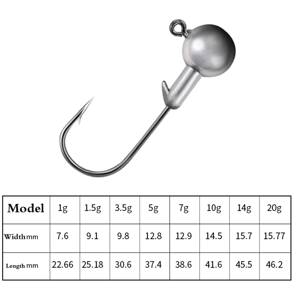 Anzuelos Jig Head Tungsteno para Vinilo – Pesca Mar - imagen 5