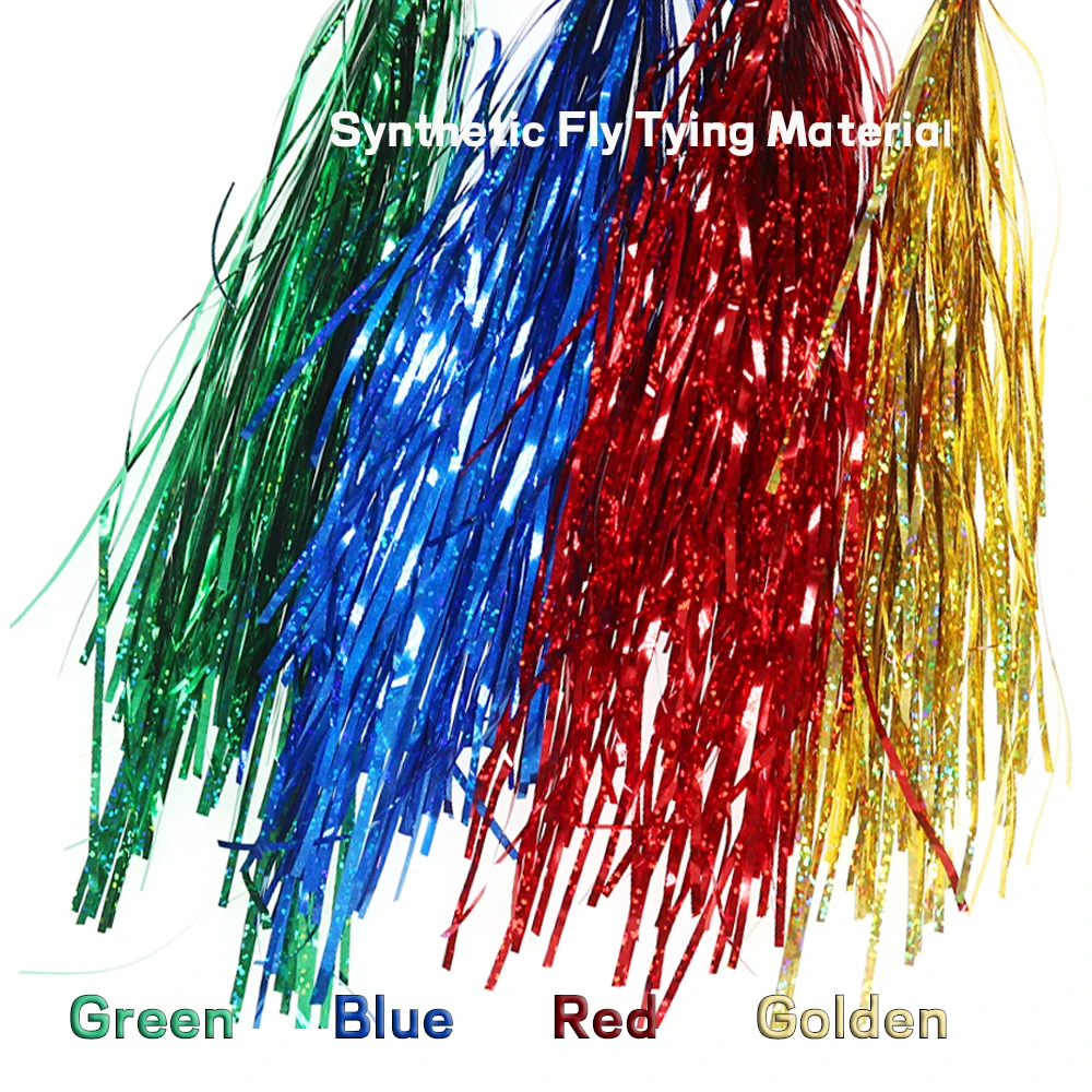 WIFREO, paquete de 3 oropel Flashabou plano de 2mm, holográfico, Lucio, lubina, serpentina de agua dulce o salada, Material de atado de moscas, hilo de Flash de cristal - imagen 5