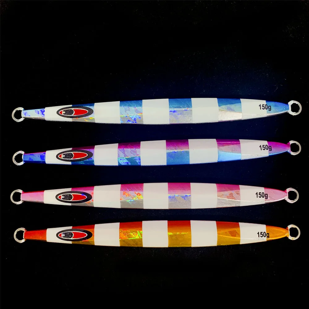 TEASER-señuelo luminoso de hundimiento rápido para Pesca Jigging, anzuelos de doble asistencia, para agua salada, J62, 150g, 200g, 250g - imagen 4