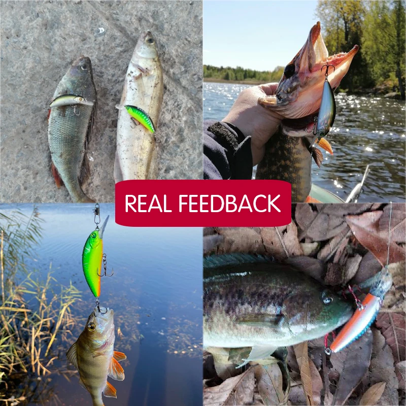 Banshee-Wobbler flotante/Crankbait para pesca de Lucio, cebo Artificial/duro, pececillos negros, 54mm, 4,7g - imagen 3