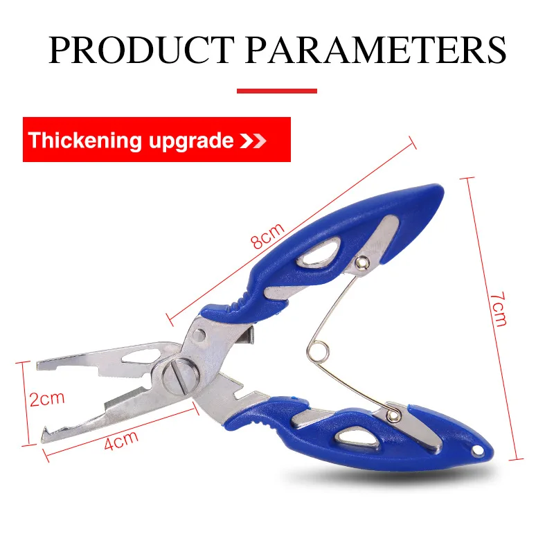 Alicates de pesca, tijeras de línea trenzada, cortador de señuelos, removedor de anzuelos, etc. Herramienta de aparejos, pinzas de uso de pescado, tijeras multifunción - imagen 5