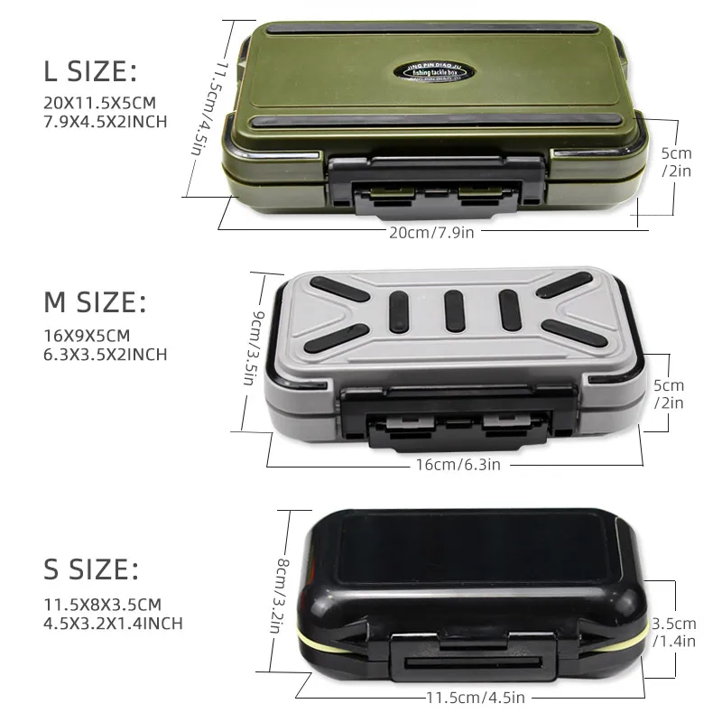 Mosodo-cajas de aparejos de pesca con señuelos, compartimentos de doble capa, estuche de almacenamiento de pesca impermeable, caja de accesorios para anzuelos de pesca - imagen 2