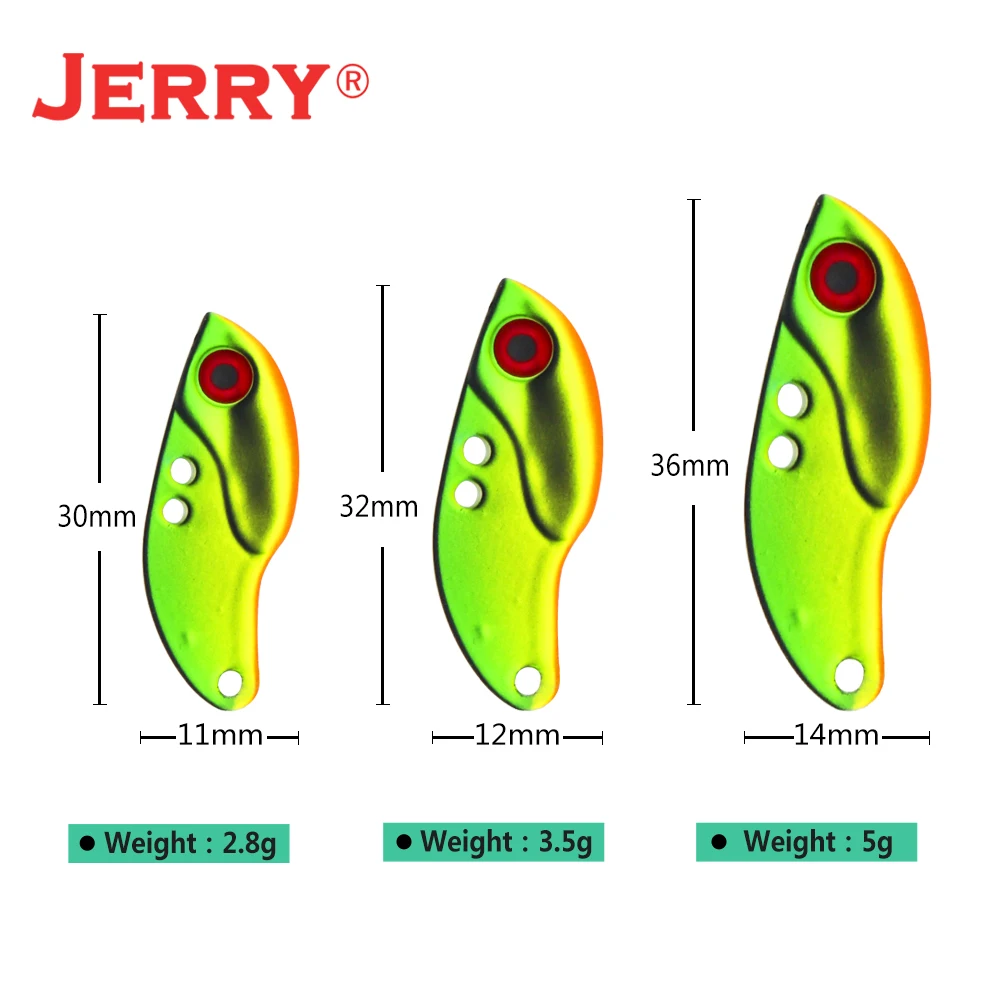 Jerry Dagger 1 pieza 2,8g 3,5g 5g hoja de pesca giratoria VIBEs hundimiento cebo de cuerpo duro Metal VIB señuelo Tengsten