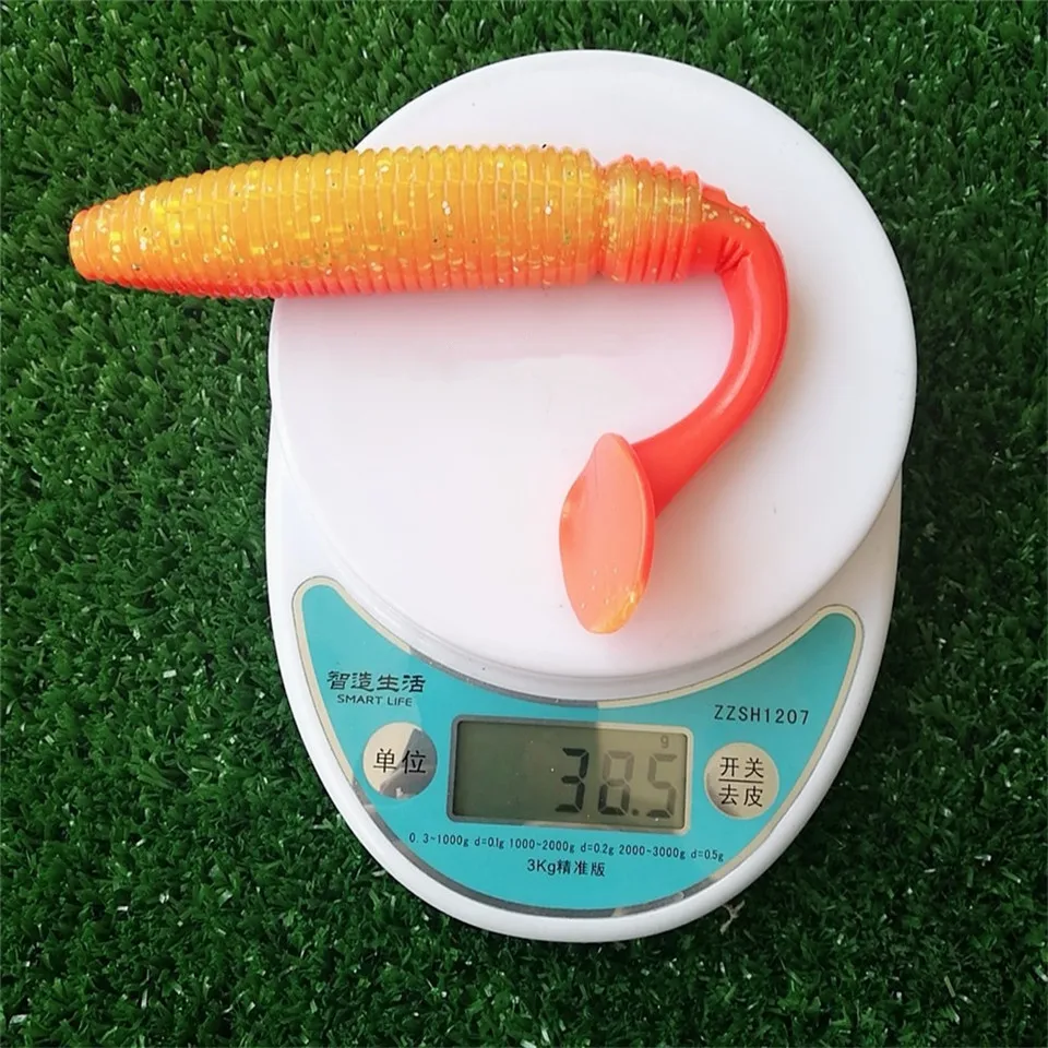 Noeby marca 6 uds 17cm 38,73g cebo grande y suave con paleta cola en T señuelo de pesca con olor aparejos de pesca cebo de silicona - imagen 5