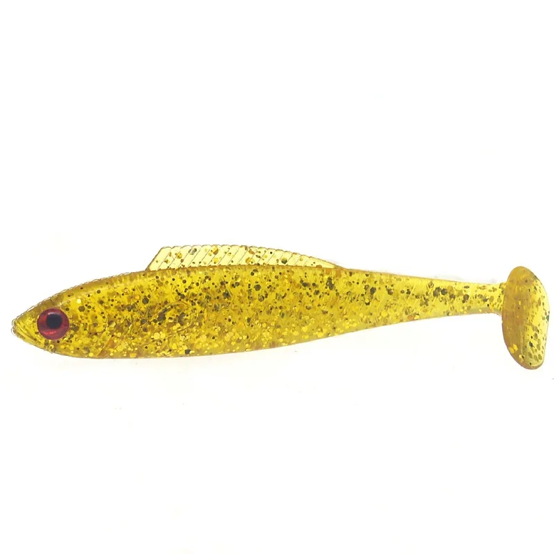 Señuelo de pesca cebo blando larva señuelos artificiales 8,5 cm 5g T cola gusano cebos lote 6 piezas venta - imagen 5