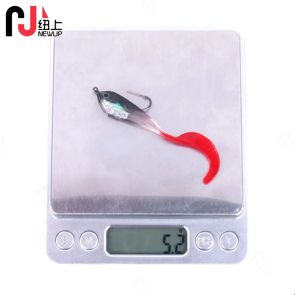 Señuelos blandos de silicona para pesca en el mar, cebo Artificial de 6cm/5g, aparejos Wobblers, 5 uds. - imagen 5