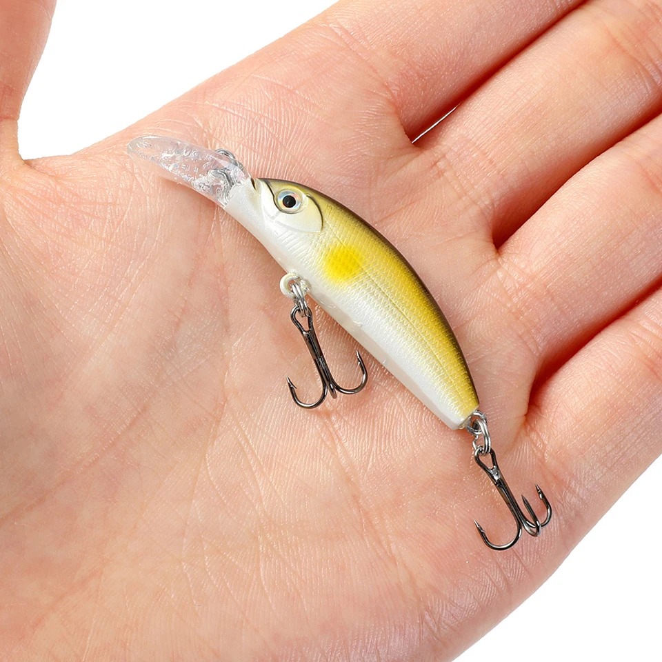 Mini señuelo de Pesca Minnow, 1 unidad, 37mm/3g, cebo duro Topwater Wobbler Artificial Crankbait, aparejos de Pesca de lubina a rayas
