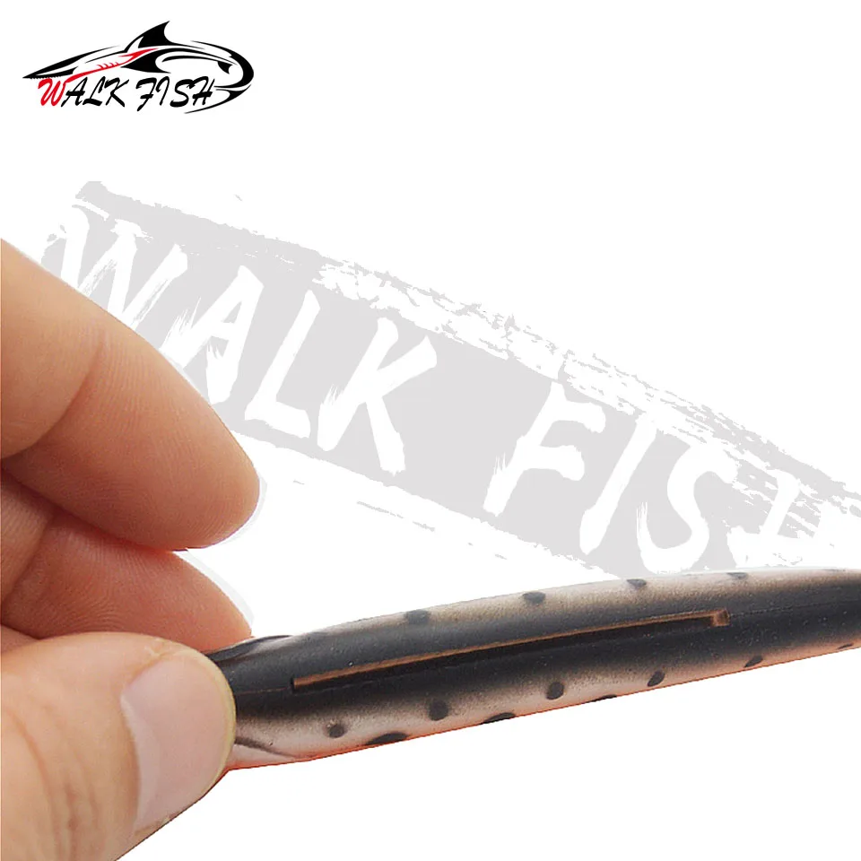 WALK FISH-señuelo de pesca suave, cebo de silicona, 12cm, 10g, gusanos de sábalo, lucio, Minnowm, Swimbait, Wobblers artificiales, 1 unidad - imagen 4