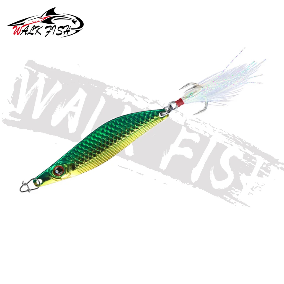 WALK FISH-señuelo de cuchara de Metal para pesca, señuelo de pesca de 5g, 7g, 10g, 15g y 20g, cebo duro de marca, para agua dulce, pesca de lubina, Crappie - imagen 2