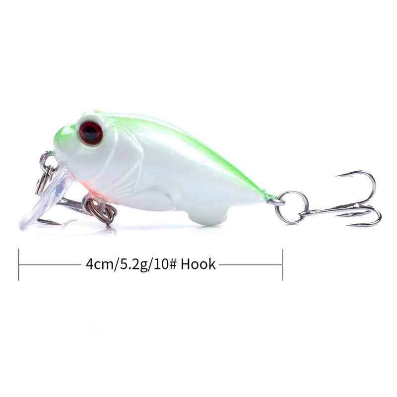 Señuelo de pesca de 4cm y 5,2g, que se hunde Wobbler Crankbait, Vib, duro para hielo, Mini Wobblers, Crankbait, mar, novedad - imagen 3