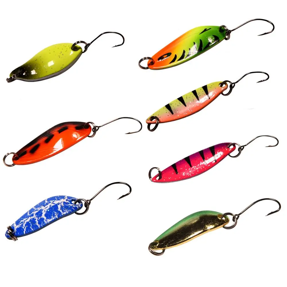 THKFISH-Juego de anzuelos giratorios de pesca de 20 piezas, cebos duros artificiales, señuelos de cuchara de trucha, 2g, 3g, 3,5g, 4g, 5g - imagen 4