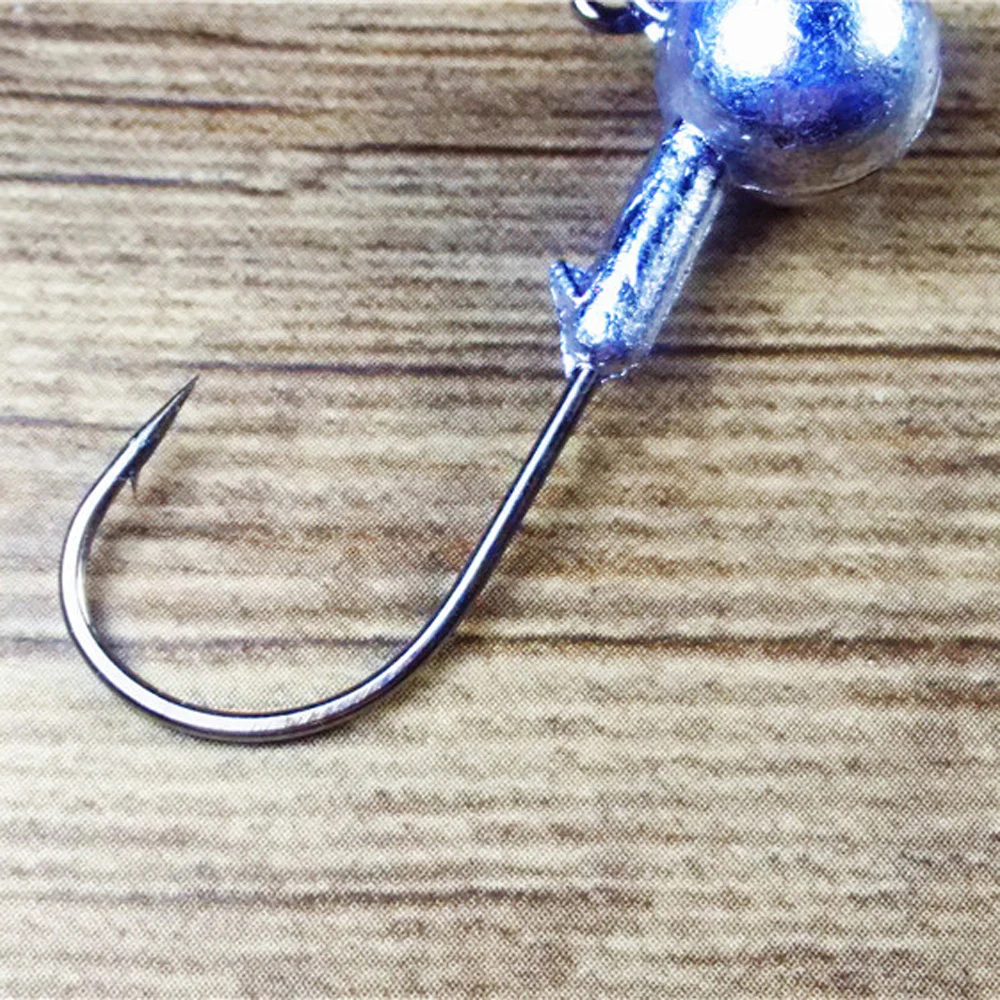 50pcs/lot 1-20g Barbed Metal Jig Head Fishing Hooks Set for Soft Bait Winter Sea Fishing Hook Connector Weight Jighead Accessory - imagen 5