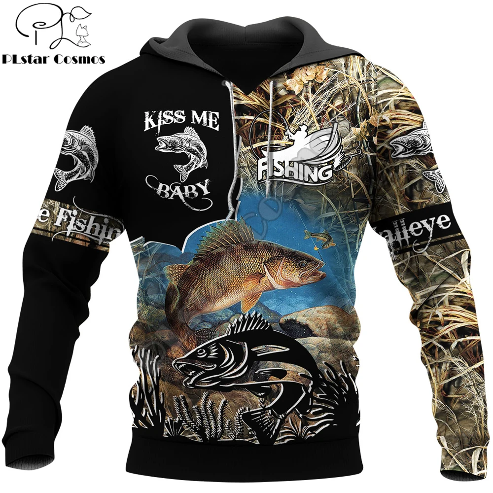 Sudadera pesca lucioperca con estampado 3D – Capucha y cremallera - imagen 2