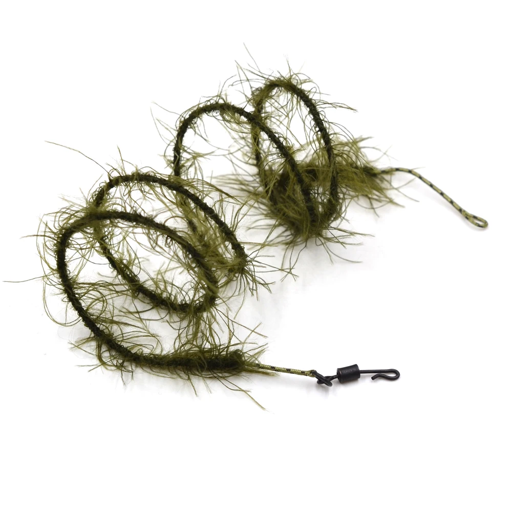 MNFT aparejo de pelo carpa con leadcore efecto hierba camuflaje - imagen 2