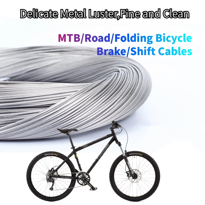 Cables de cambio de línea de freno para bicicleta de montaña y carretera, accesorios de bici, Cable de freno de engranaje fijo, Cable de acero para ciclismo - imagen 5