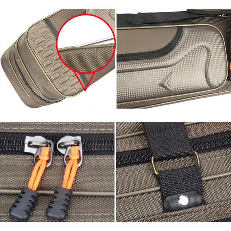 Bolsa de pesca multifuncional para exteriores de 2/3 capas, bolsa de aparejos de pesca impermeable de 80cm, 90cm y 120cm, bolsas gruesas para caña de pescar para hombres XA186G - imagen 4